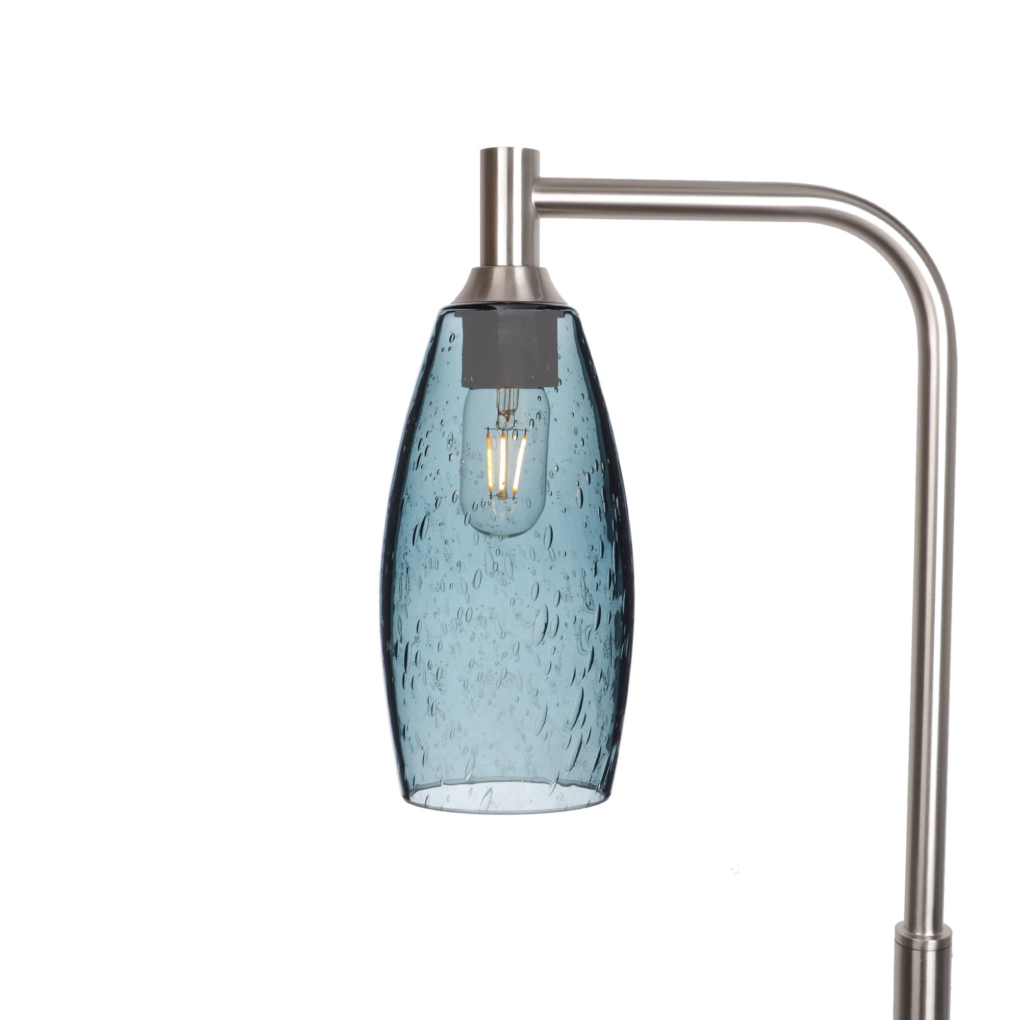 147 Floor Lamp-Bicycle Glass Co-Lunar-Slate Gray-Brushed Nickel-Bicycle Glass Co