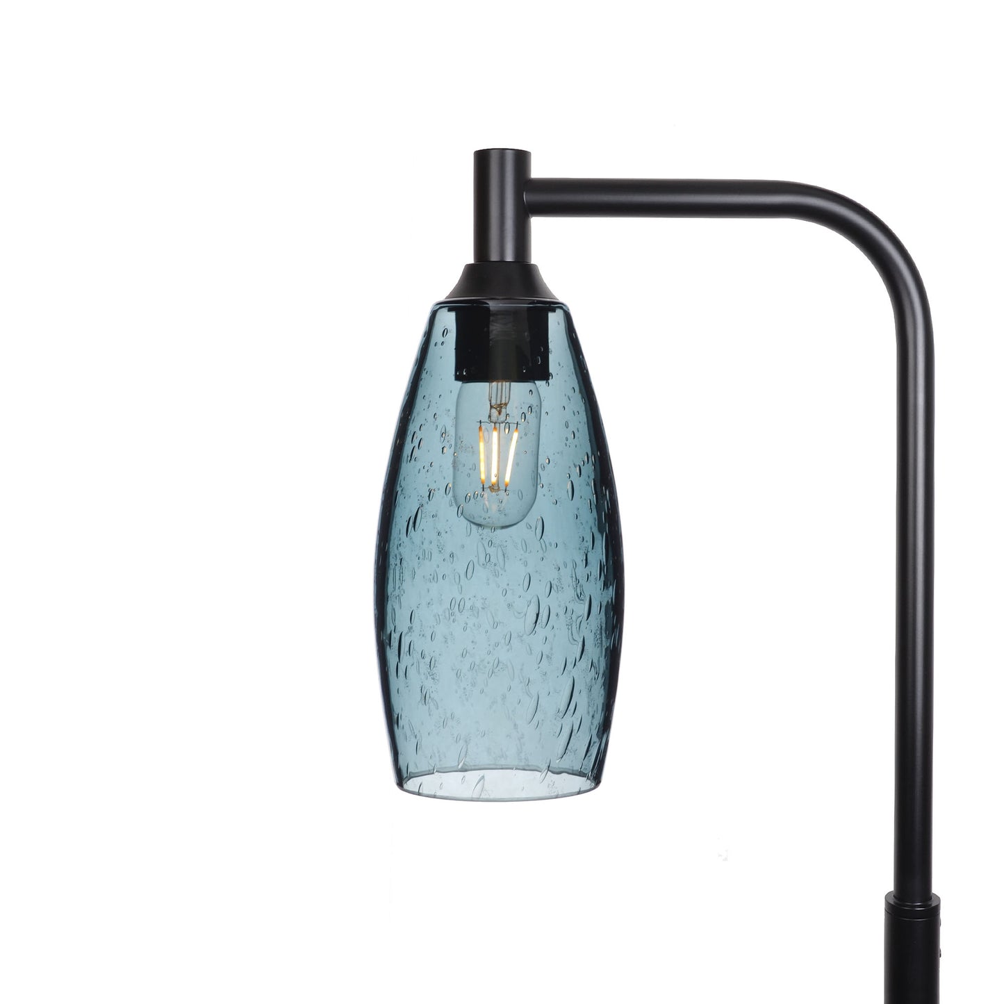 147 Floor Lamp-Bicycle Glass Co-Lunar-Slate Gray-Matte Black-Bicycle Glass Co