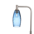 147 Floor Lamp-Bicycle Glass Co-Lunar-Steel Blue-Brushed Nickel-Bicycle Glass Co