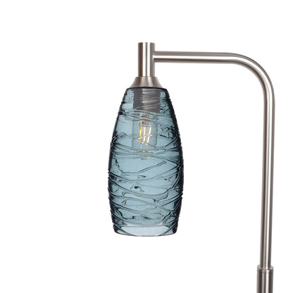 147 Floor Lamp-Bicycle Glass Co-Spun-Slate Gray-Brushed Nickel-Bicycle Glass Co