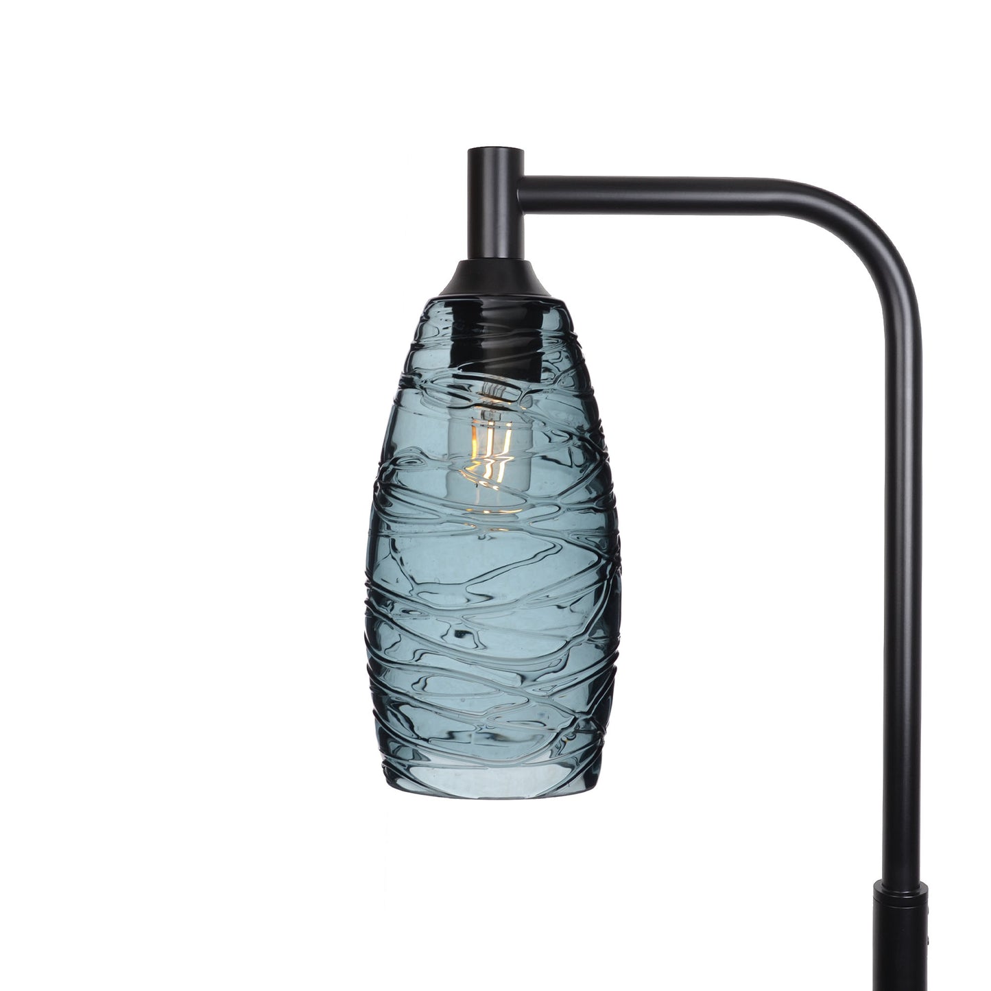 147 Floor Lamp-Bicycle Glass Co-Spun-Slate Gray-Matte Black-Bicycle Glass Co