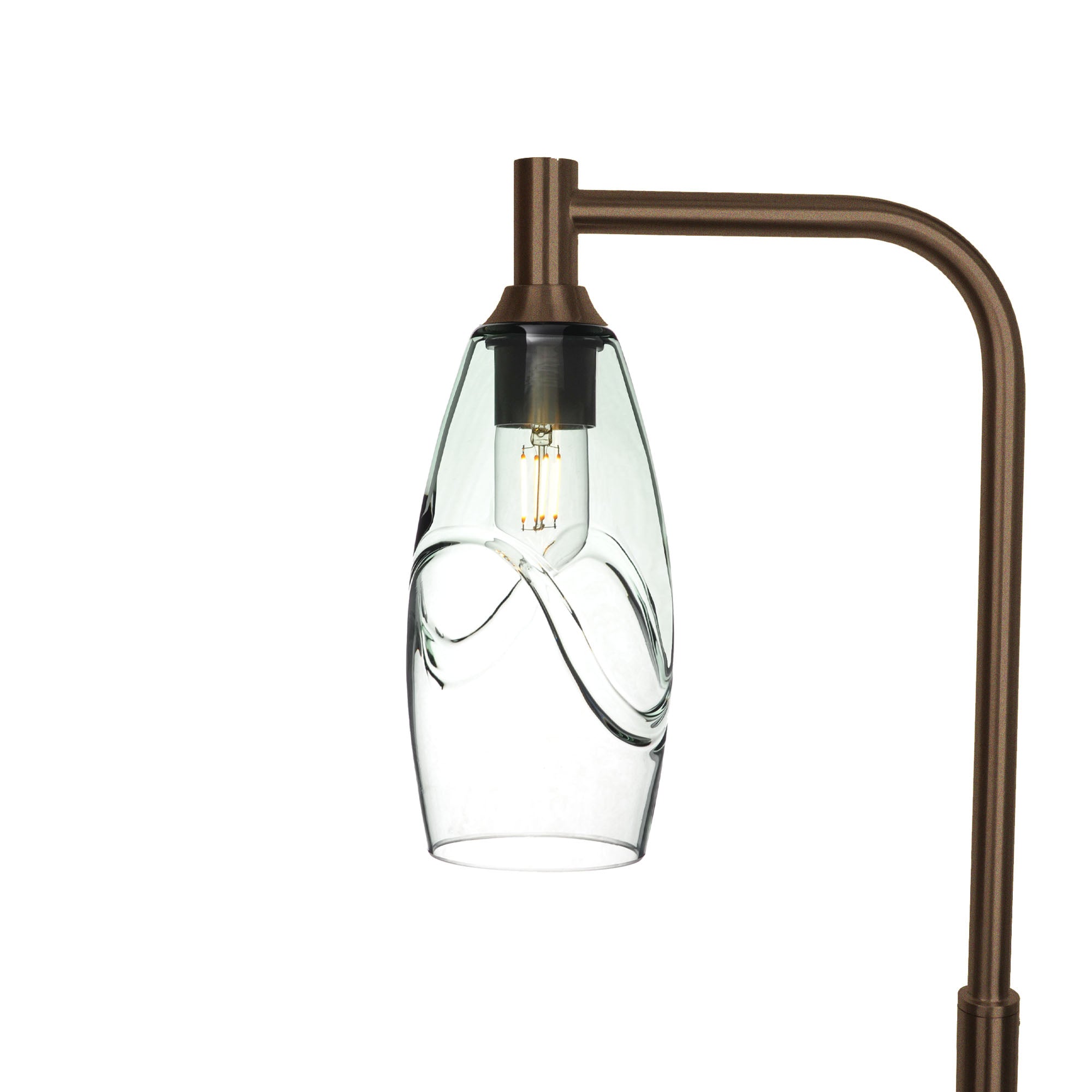 147 Floor Lamp-Bicycle Glass Co-Swell-Eco Clear-Antique Bronze-Bicycle Glass Co
