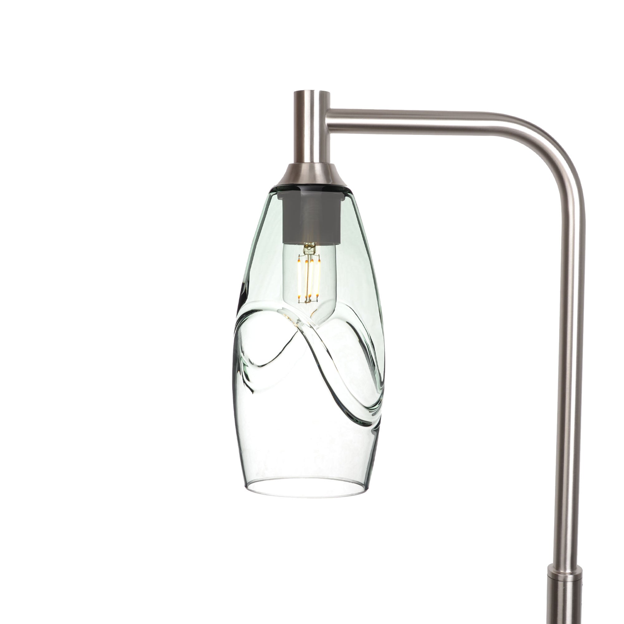147 Floor Lamp-Bicycle Glass Co-Swell-Eco Clear-Brushed Nickel-Bicycle Glass Co