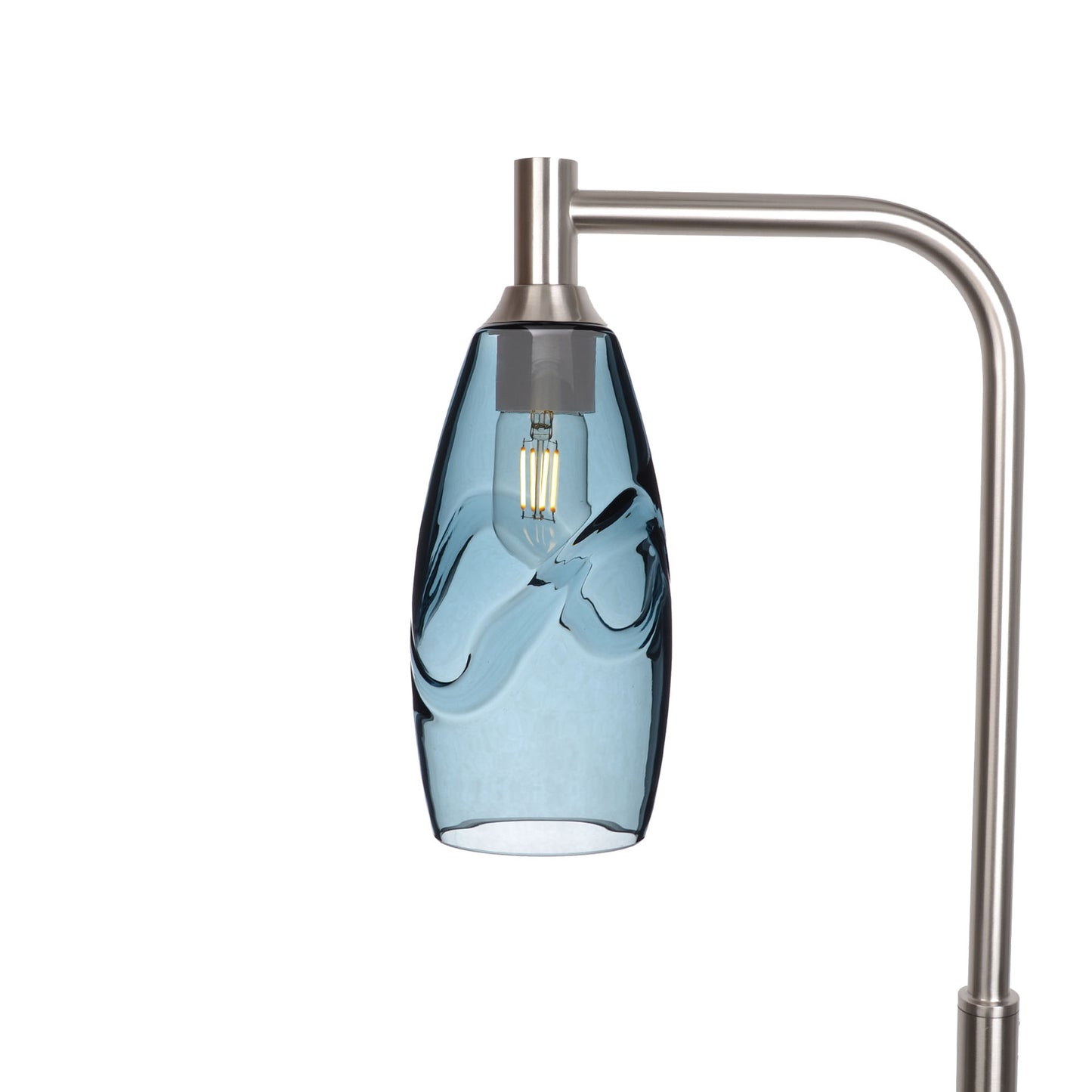 147 Floor Lamp-Bicycle Glass Co-Swell-Slate Gray-Brushed Nickel-Bicycle Glass Co