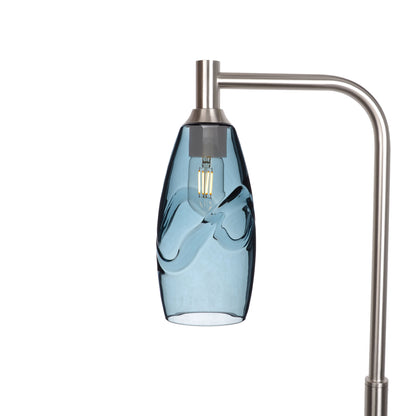 147 Floor Lamp-Bicycle Glass Co-Swell-Slate Gray-Brushed Nickel-Bicycle Glass Co