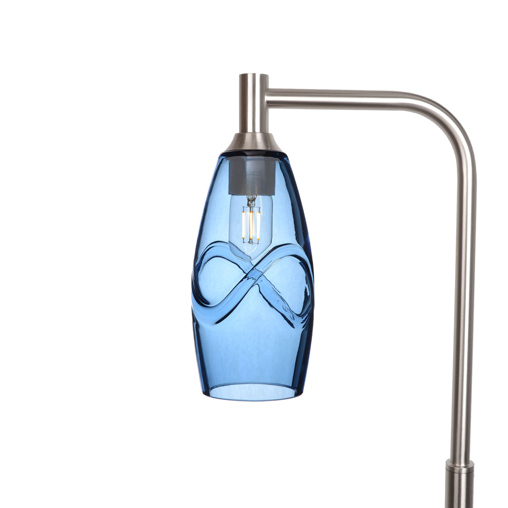 147 Floor Lamp-Bicycle Glass Co-Swell-Steel Blue-Brushed Nickel-Bicycle Glass Co