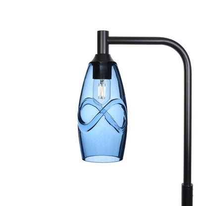 147 Floor Lamp-Bicycle Glass Co-Swell-Steel Blue-Matte Black-Bicycle Glass Co