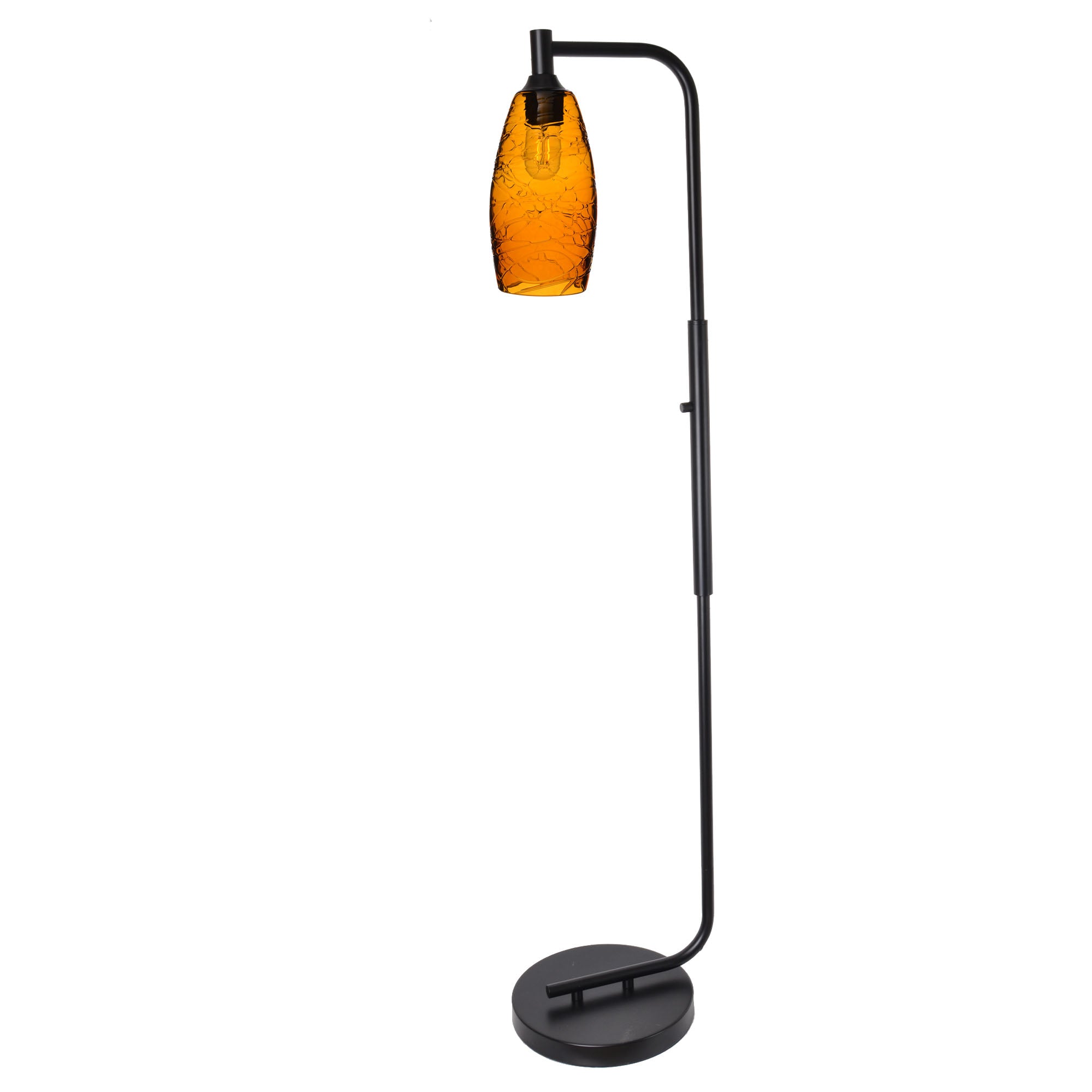 147 Floor Lamp-Bicycle Glass Co-Lunar-Steel Blue-Brushed Nickel-Bicycle Glass Co
