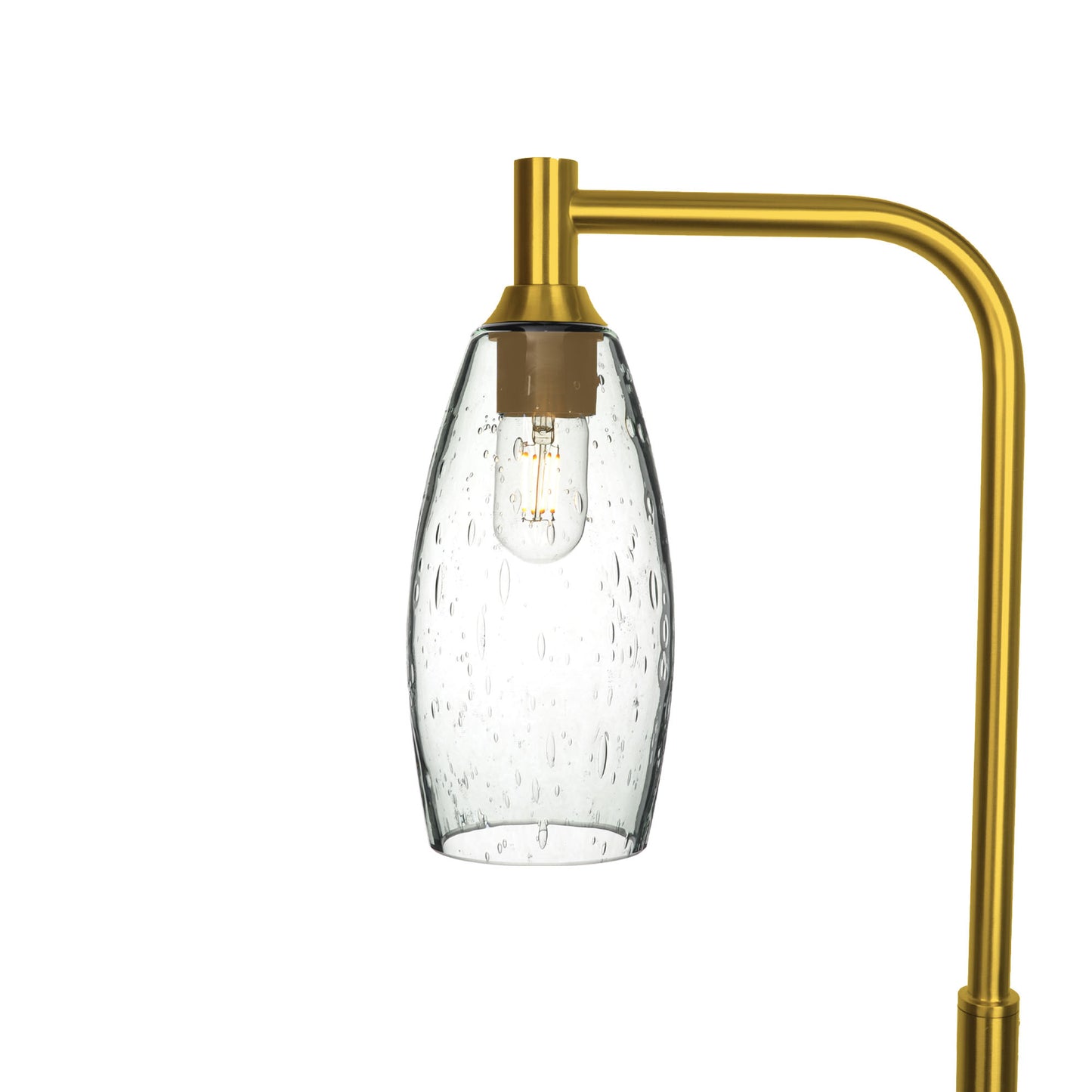 147 Lunar: Floor Lamp-Glass-Bicycle Glass Co - Hotshop-Eco Clear-Polished Brass-Bicycle Glass Co