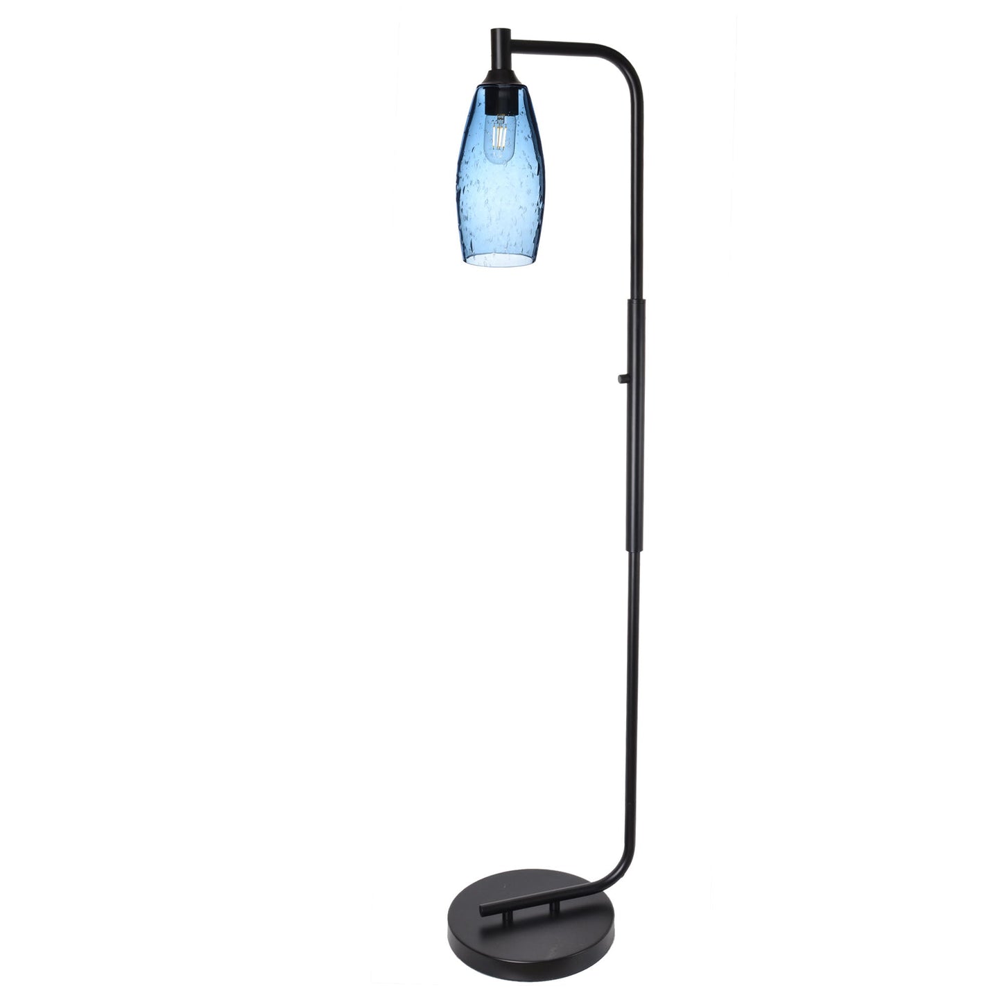 147 Lunar: Floor Lamp-Glass-Bicycle Glass Co - Hotshop-Slate Gray-Matte Black-Bicycle Glass Co