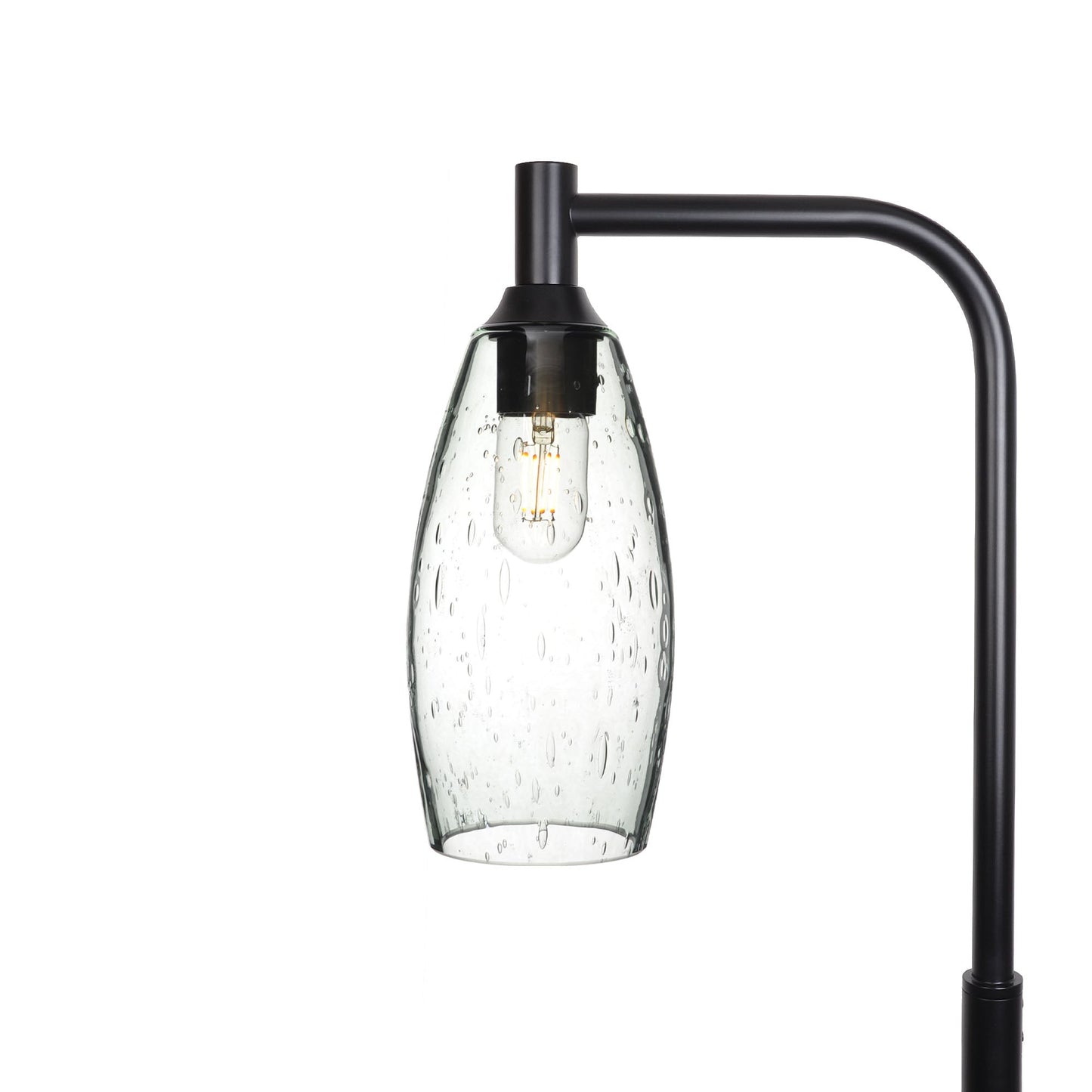 147 Lunar: Floor Lamp-Glass-Bicycle Glass Co - Hotshop-Eco Clear-Matte Black-Bicycle Glass Co