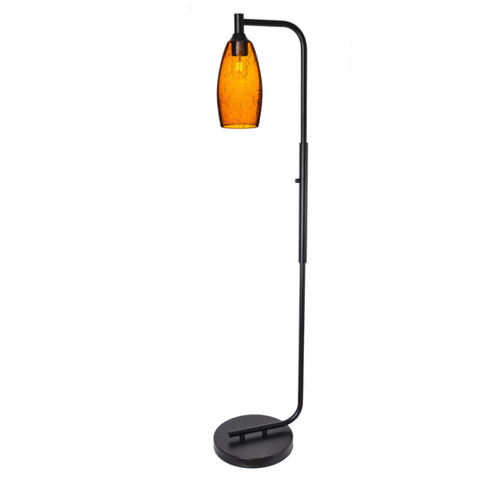 147 Lunar: Floor Lamp-Glass-Bicycle Glass Co - Hotshop-Slate Gray-Matte Black-Bicycle Glass Co