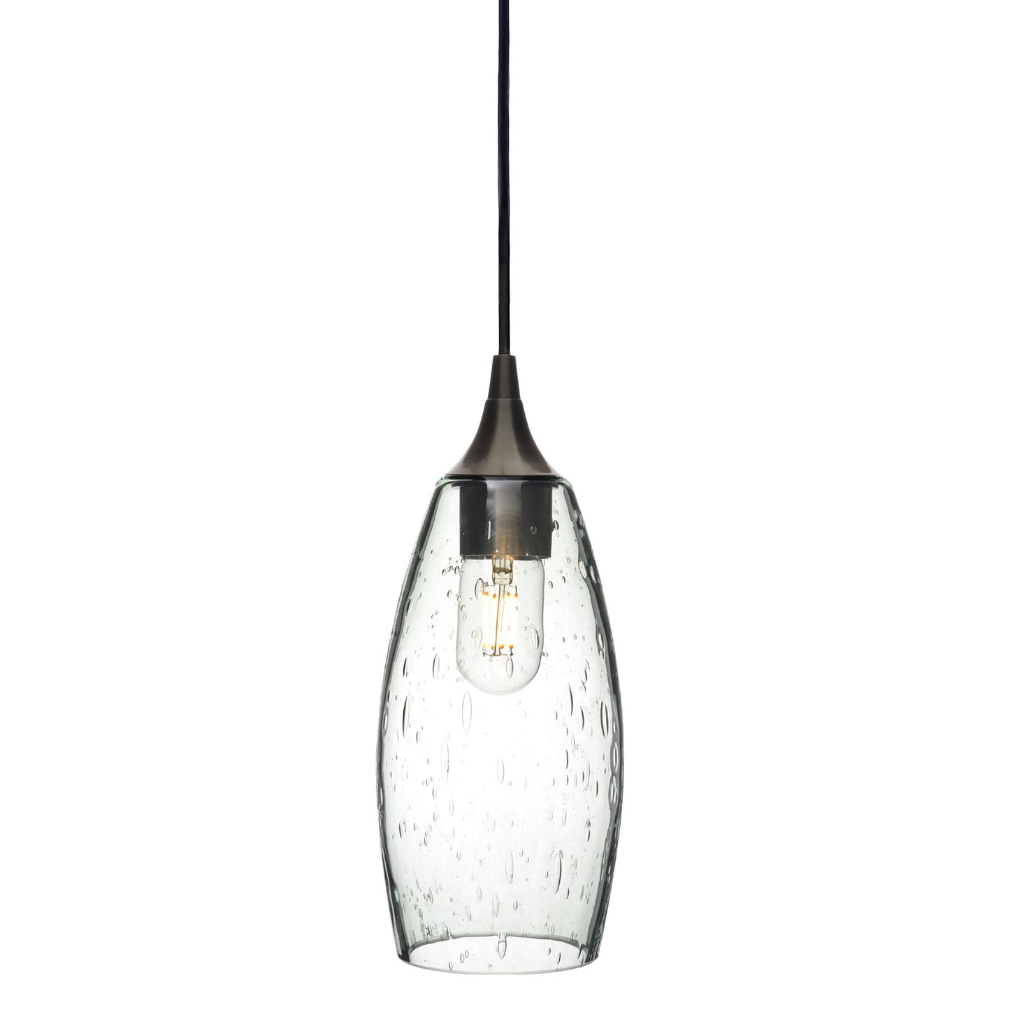 147 Lunar: Single Pendant Light-Glass-Bicycle Glass Co - Hotshop-Eco Clear-Antique Bronze-Bicycle Glass Co