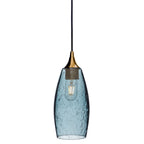 147 Single Pendant Light-Bicycle Glass Co-Polished Brass 15ft Cord + Track Mount-Lunar-Slate Gray-Bicycle Glass Co