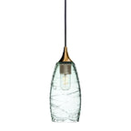 147 Single Pendant Light-Bicycle Glass Co-Polished Brass 15ft Cord + Track Mount-Spun-Eco Clear-Bicycle Glass Co