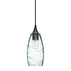 147 Single Pendant Light-Bicycle Glass Co-Antique Bronze 15ft Cord + Track Mount-Spun-Eco Clear-Bicycle Glass Co