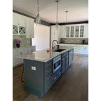 147 Single Pendant Light-Pendant Light-Bicycle Glass Co-Matte Black - 8ft Cord-Lunar-Steel Blue-Bicycle Glass Co
