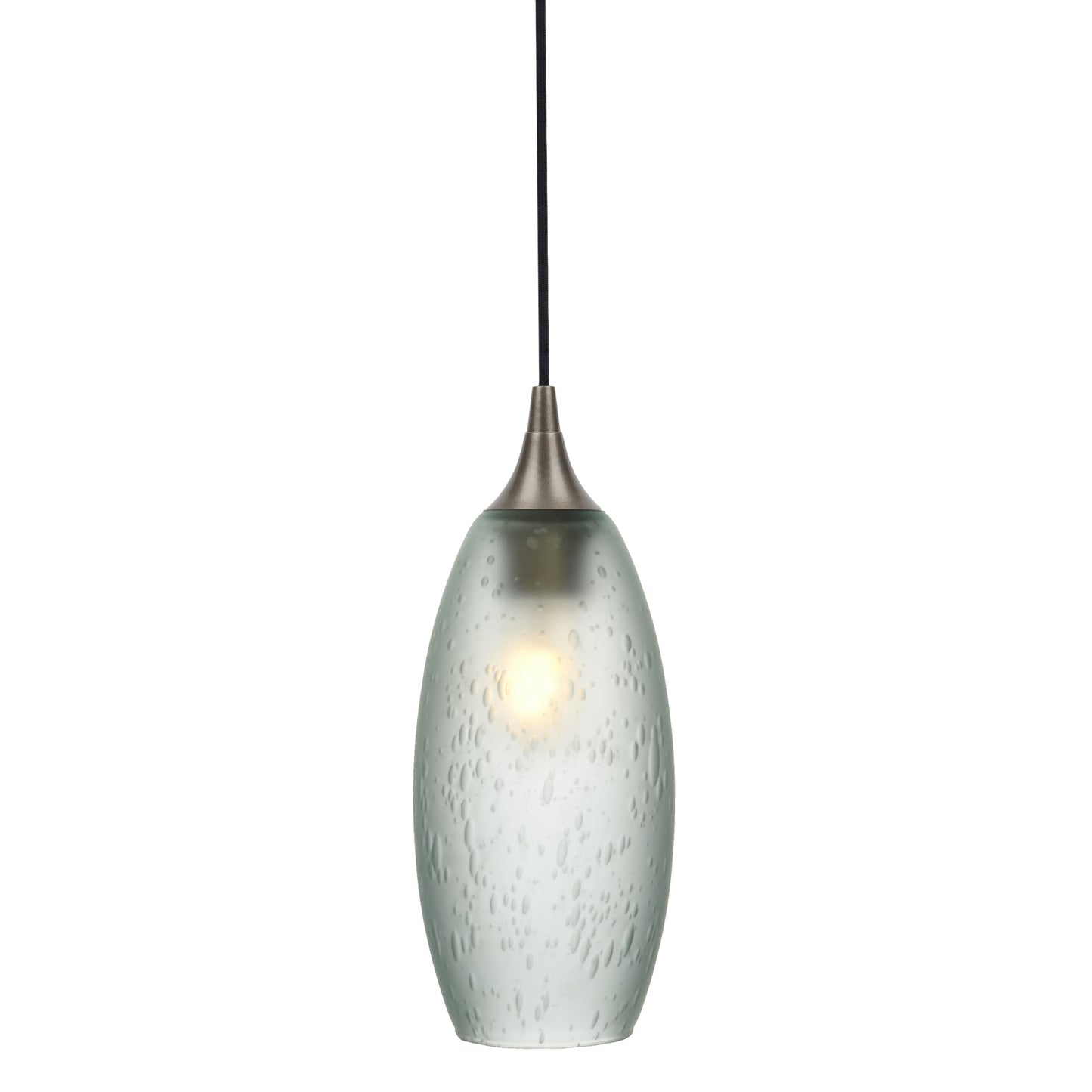 147 Single Pendant Light-Bicycle Glass Co-Antique Bronze - 4ft Cord-Celestial-Eco Clear-Bicycle Glass Co