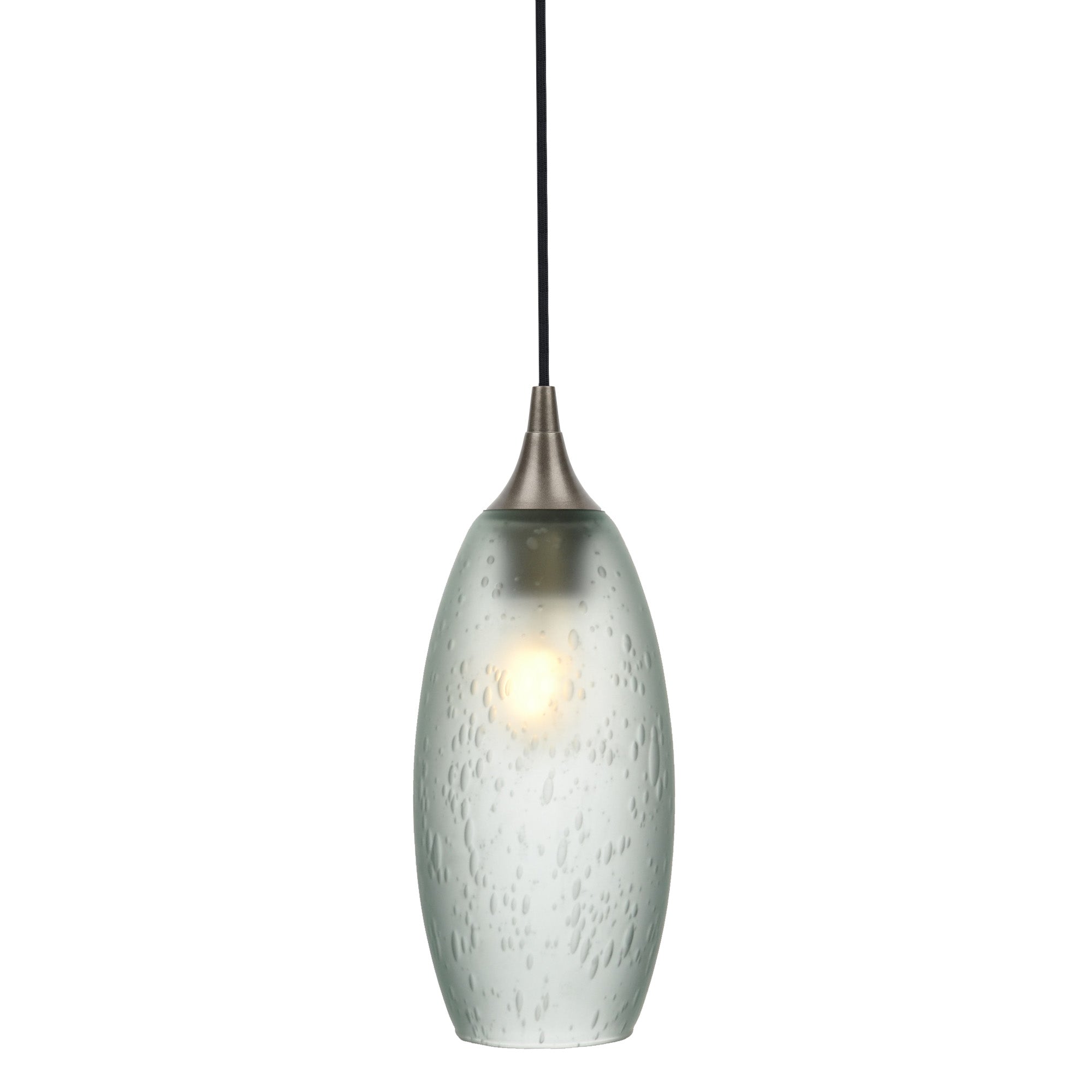 147 Single Pendant Light-Bicycle Glass Co-Antique Bronze - 4ft Cord-Celestial-Eco Clear-Bicycle Glass Co