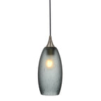 147 Single Pendant Light-Bicycle Glass Co-Antique Bronze - 4ft Cord-Celestial-Slate Gray-Bicycle Glass Co