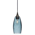 147 Single Pendant Light-Bicycle Glass Co-Antique Bronze - 4ft Cord-Lunar-Slate Gray-Bicycle Glass Co