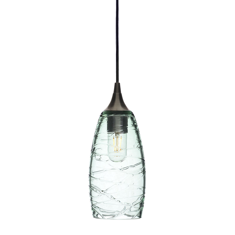 147 Single Pendant Light — Antique Bronze - 4ft Downrod / Spun / Eco Clear