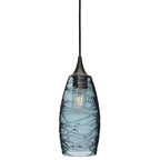147 Single Pendant Light-Bicycle Glass Co-Antique Bronze - 4ft Cord-Spun-Slate Gray-Bicycle Glass Co