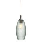 147 Single Pendant Light-Bicycle Glass Co-Brushed Nickel - 4ft Cord-Celestial-Eco Clear-Bicycle Glass Co