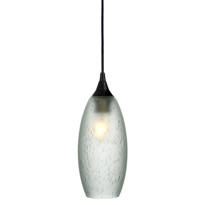 147 Single Pendant Light-Bicycle Glass Co-Matte Black - 4ft Cord-Celestial-Eco Clear-Bicycle Glass Co