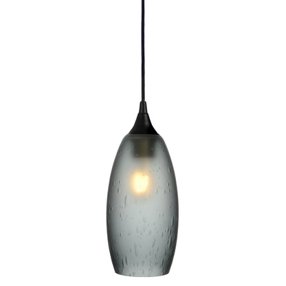 147 Single Pendant Light-Bicycle Glass Co-Matte Black - 4ft Cord-Celestial-Slate Gray-Bicycle Glass Co