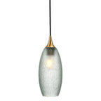 147 Single Pendant Light-Bicycle Glass Co-Polished Brass - 4ft Cord-Celestial-Eco Clear-Bicycle Glass Co