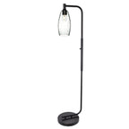 147 Spun: Floor Lamp-Glass-Bicycle Glass Co - Hotshop-Slate Gray-Matte Black-Bicycle Glass Co