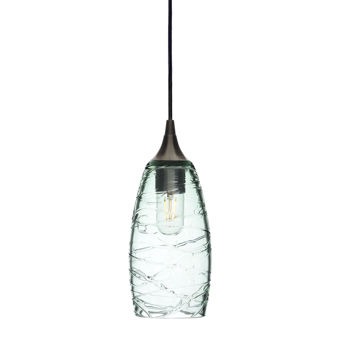 147 Spun: Single Pendant Light-Glass-Bicycle Glass Co - Hotshop-Eco Clear-Antique Bronze-Bicycle Glass Co