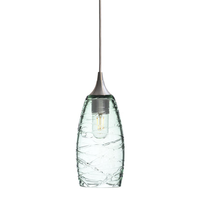 147 Spun: Single Pendant Light-Glass-Bicycle Glass Co-Eco Clear-Bicycle Glass Co