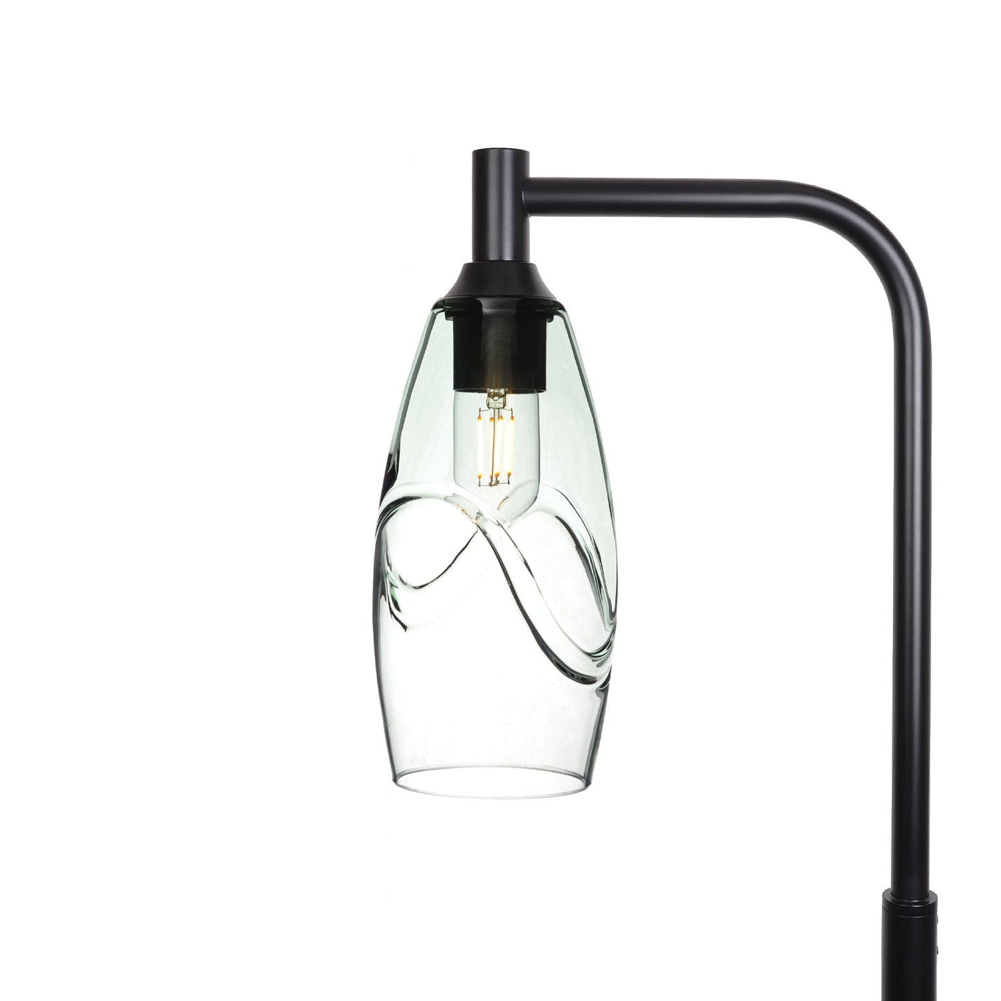 147 Swell: Floor Lamp-Glass-Bicycle Glass Co - Hotshop-Eco Clear-Matte Black-Bicycle Glass Co