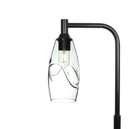 147 Swell: Floor Lamp-Glass-Bicycle Glass Co - Hotshop-Eco Clear-Matte Black-Bicycle Glass Co