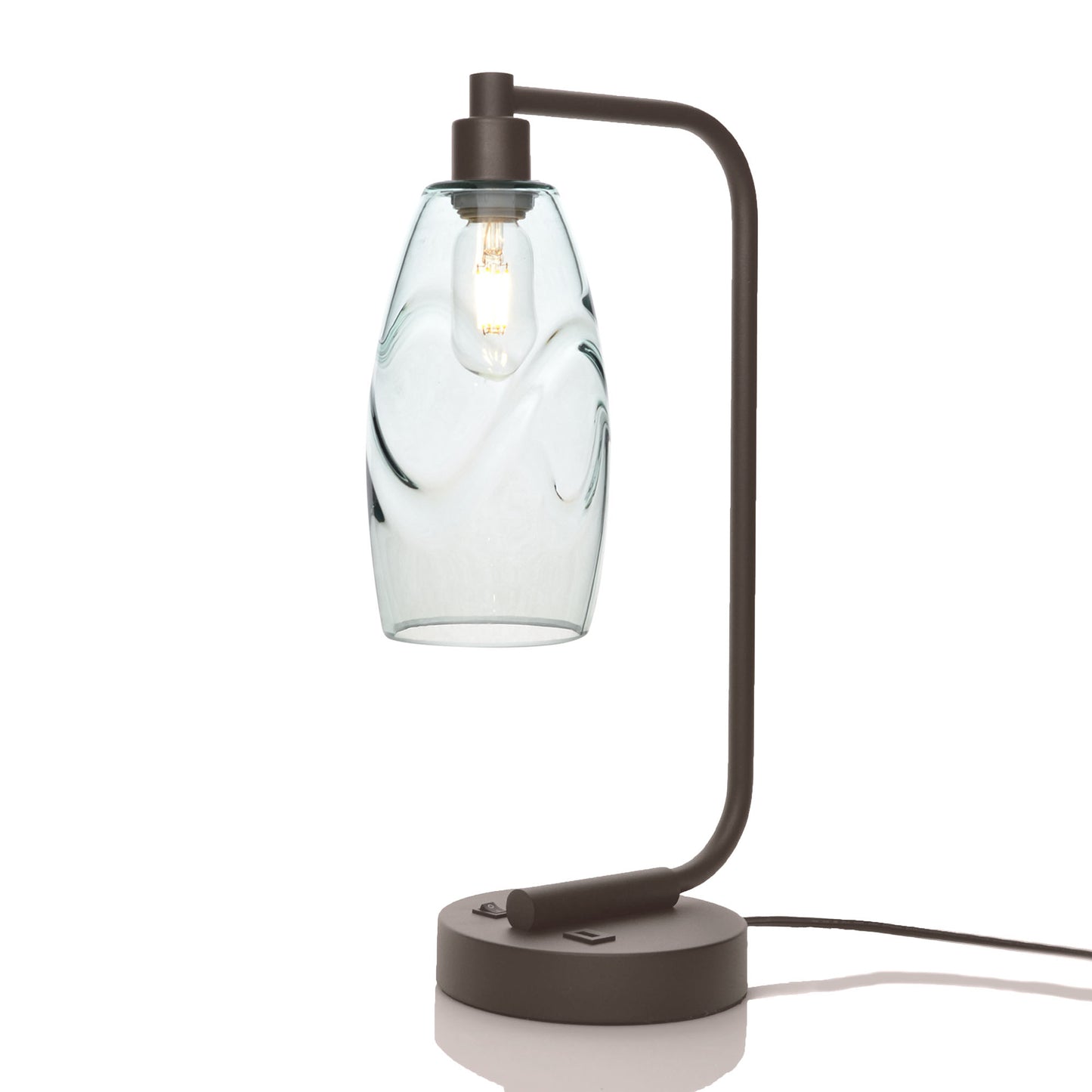 147 Table Lamp-Glass-Bicycle Glass Co - Hotshop-Swell-Eco Clear-Dark Bronze-Bicycle Glass Co