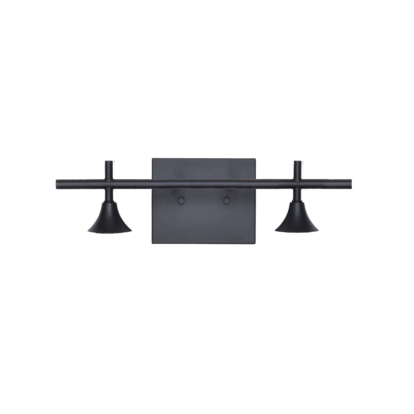 2 Light Vanity Hardware-Hardware-Bicycle Glass Co - Hardware-Matte Black-Bicycle Glass Co