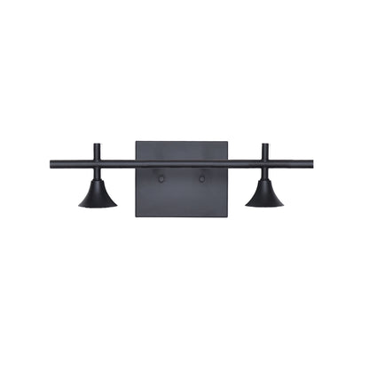 2 Light Vanity Hardware-Hardware-Bicycle Glass Co - Hardware-Matte Black-Bicycle Glass Co