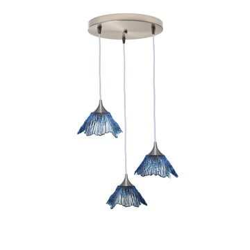 Brushed Nickel - 4ft Cord / Steel Blue