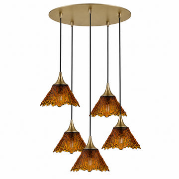 Golden Amber / Polished Brass - 4ft Cord
