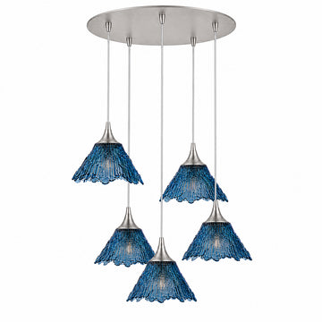 Steel Blue / Brushed Nickel - 4ft Cord