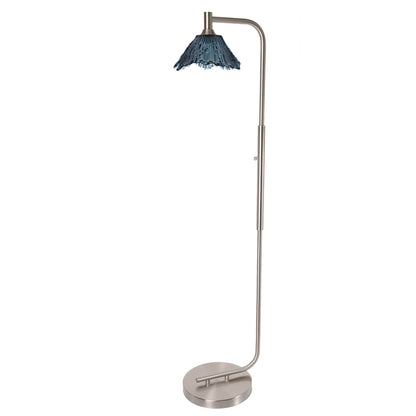 212 Floor Lamp-Glass-Bicycle Glass Co - Hotshop-Steel Blue-Brushed Nickel-Bicycle Glass Co