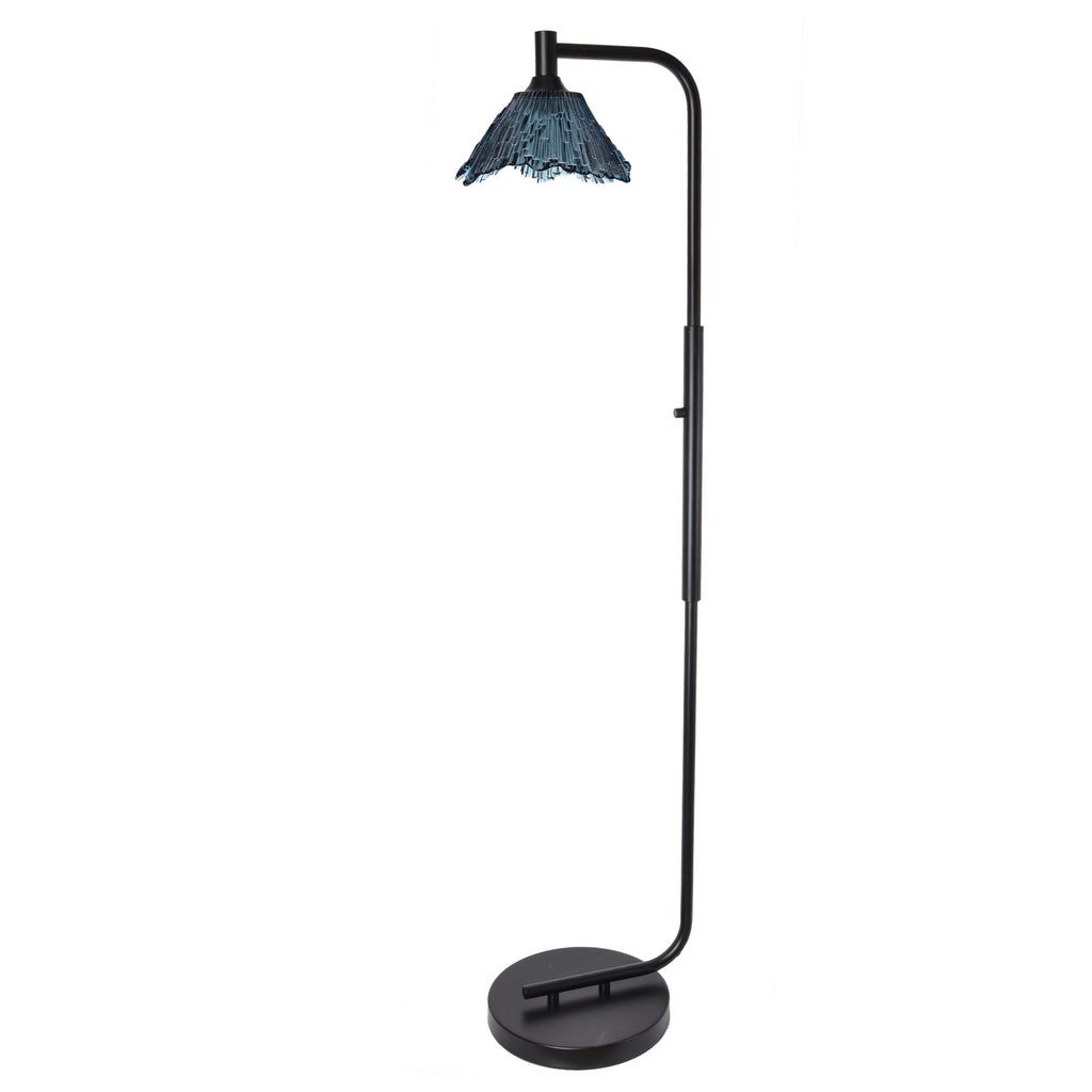 212 Floor Lamp-Glass-Bicycle Glass Co - Hotshop-Steel Blue-Brushed Nickel-Bicycle Glass Co