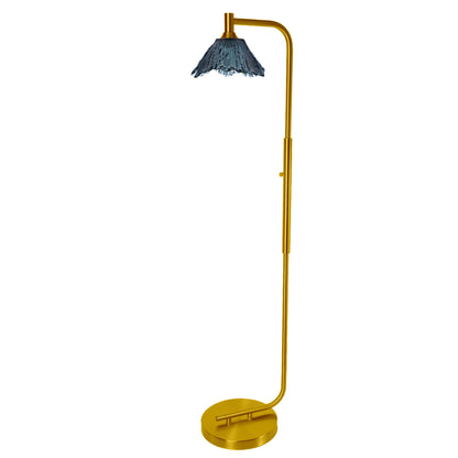 212 Floor Lamp-Glass-Bicycle Glass Co - Hotshop-Steel Blue-Brushed Nickel-Bicycle Glass Co