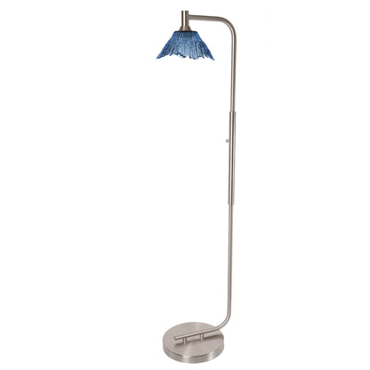 212 Floor Lamp-Glass-Bicycle Glass Co - Hotshop-Steel Blue-Brushed Nickel-Bicycle Glass Co
