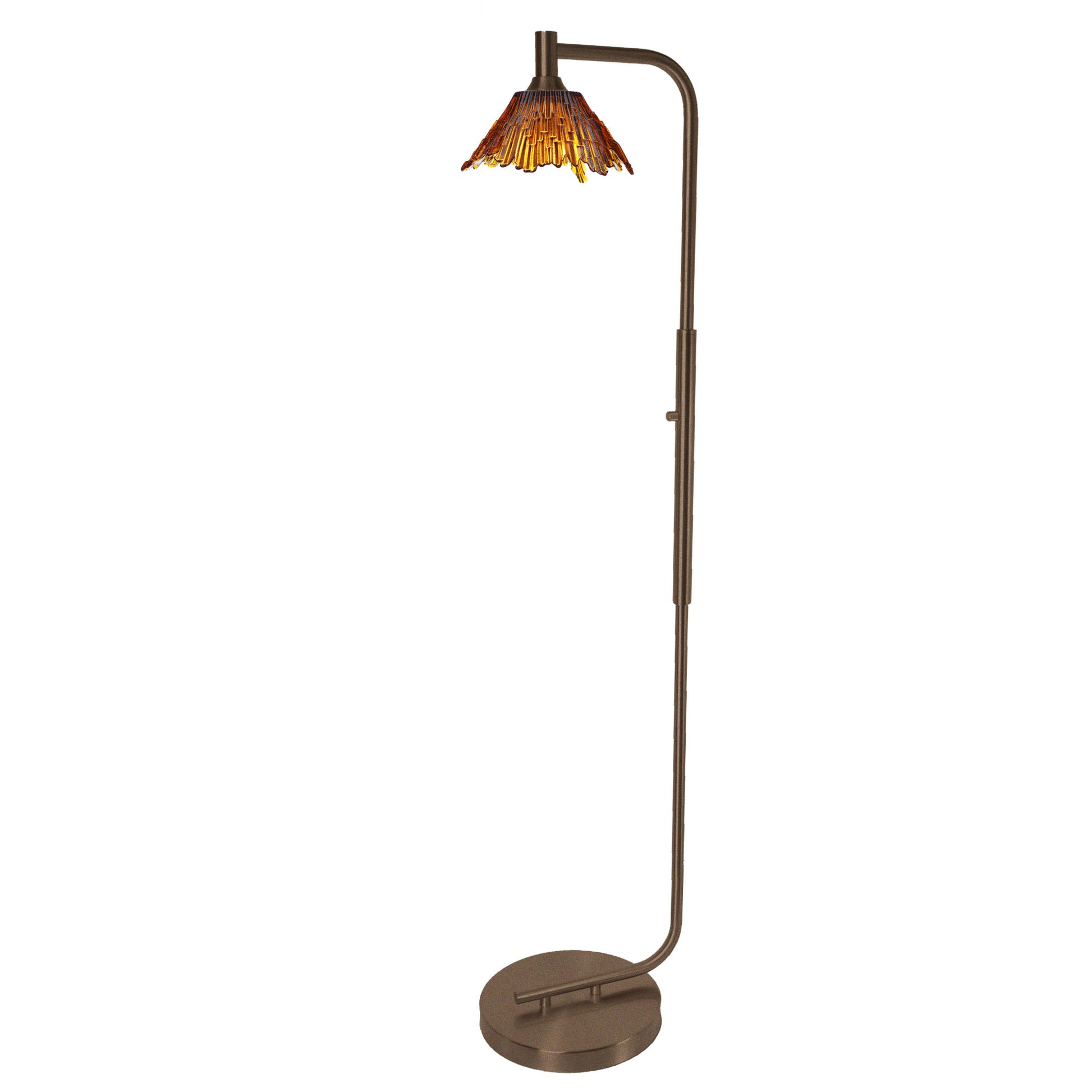 212 Floor Lamp-Glass-Bicycle Glass Co - Hotshop-Steel Blue-Brushed Nickel-Bicycle Glass Co