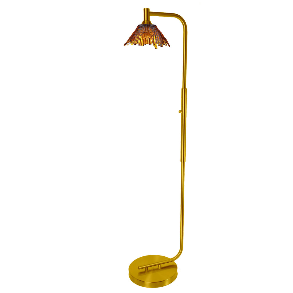 212 Floor Lamp-Glass-Bicycle Glass Co - Hotshop-Steel Blue-Brushed Nickel-Bicycle Glass Co