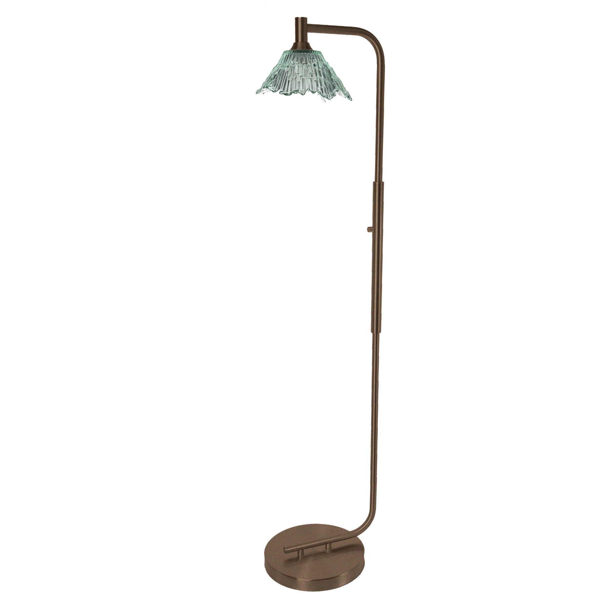 212 Floor Lamp-Glass-Bicycle Glass Co - Hotshop-Steel Blue-Brushed Nickel-Bicycle Glass Co