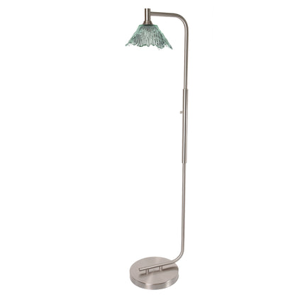 212 Floor Lamp-Glass-Bicycle Glass Co - Hotshop-Steel Blue-Brushed Nickel-Bicycle Glass Co